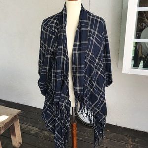 Plaid Scarf Sweater